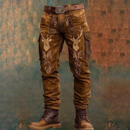 2025 Cross-Border New Punk Men's Trousers Retro Cargo Pants Foreign Trade Amazon Men's Clothing Independent Station Hot Sale