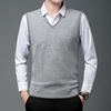 2021 new pattern Wool vest comfortable keep warm Men's Sweater vest Sweetheart neckline leisure time waistcoat vest Off-season