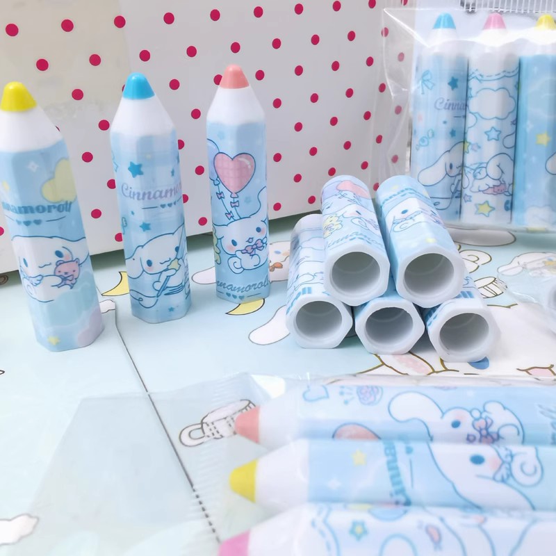 Sanrio perro de orejas grandes Yugui perro tapa de lápiz tapa de la pluma de la escuela primaria estudiante de dibujos animados lindo lápiz de aspecto alto cubierta protectora.