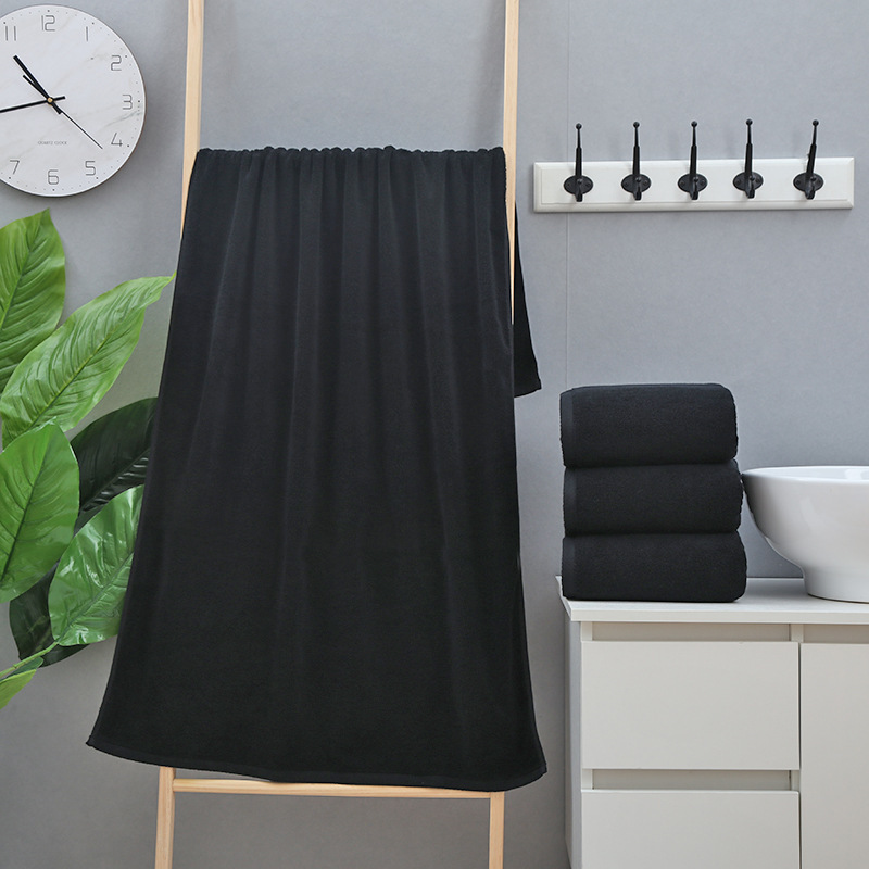 Factory supply cotton black towel bath towel square towel beauty salon gym makeup table cloth cotton embroidered logo Factory supply cotton black towel bath towel square towel beauty salon gym makeup table cloth cotton embroidered logo