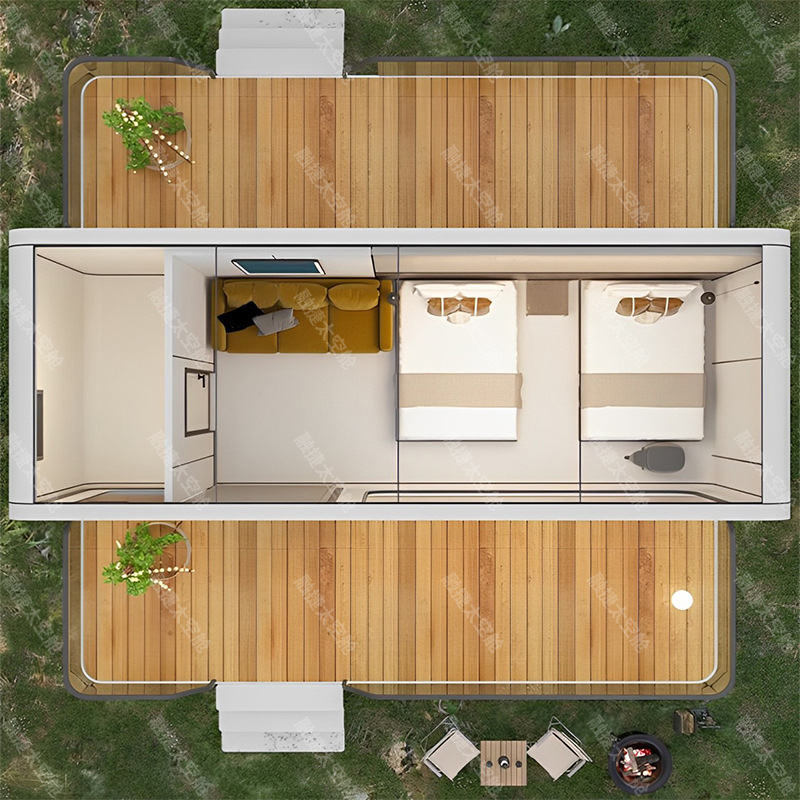 Casa Móvil Cápsula Espacial Rongjie, Contenedor, Micro Alojamiento, Casa de Campo al Aire Libre, Cabaña Tipo Apple, Mini Casa para Vivir