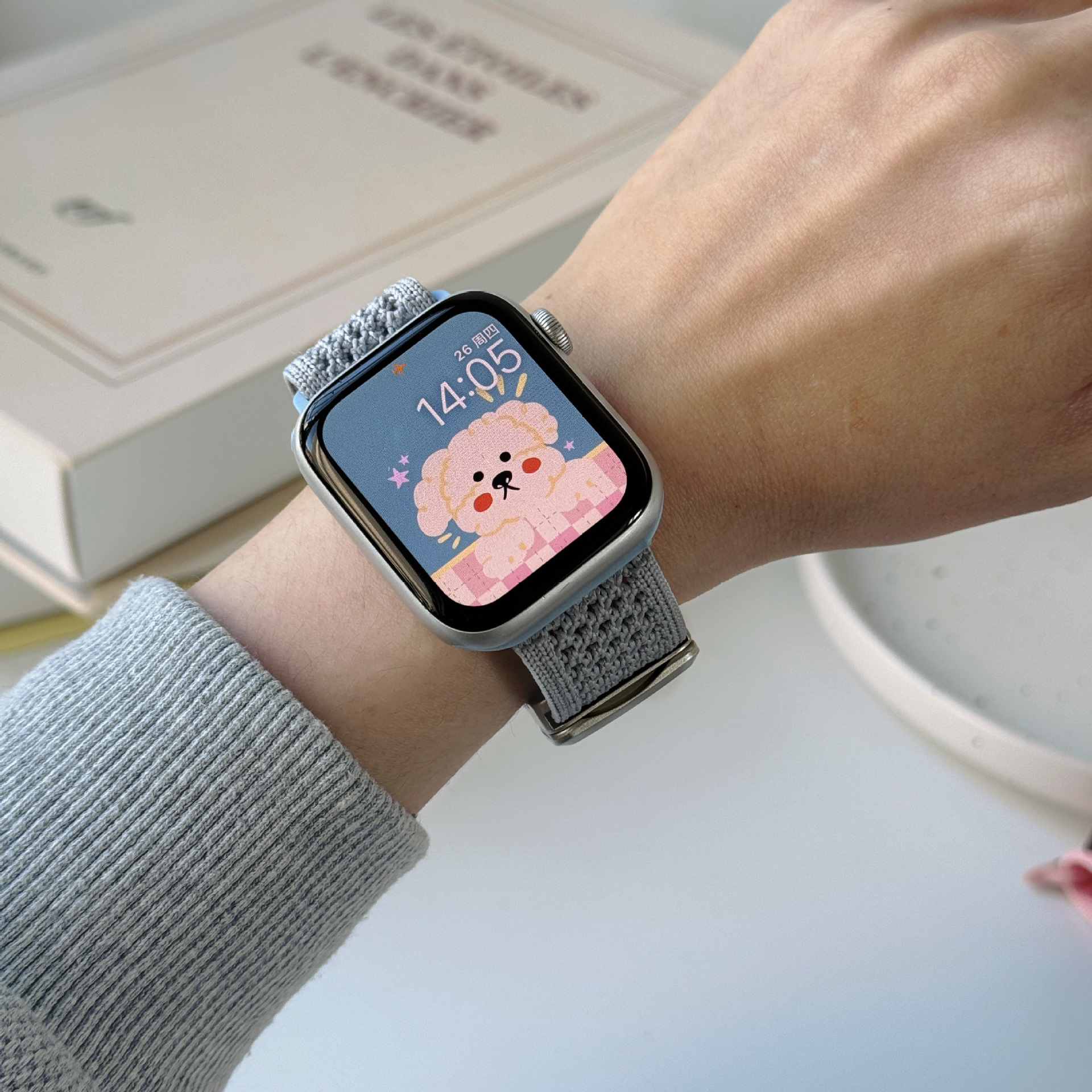 35g Weight Apple Smart Watch Magnetic Strap Classification Nylon Material Solid Color Pattern Fashion style Style Fashion Style Solid Color Apple Smart Watch Magnetic Strap 30