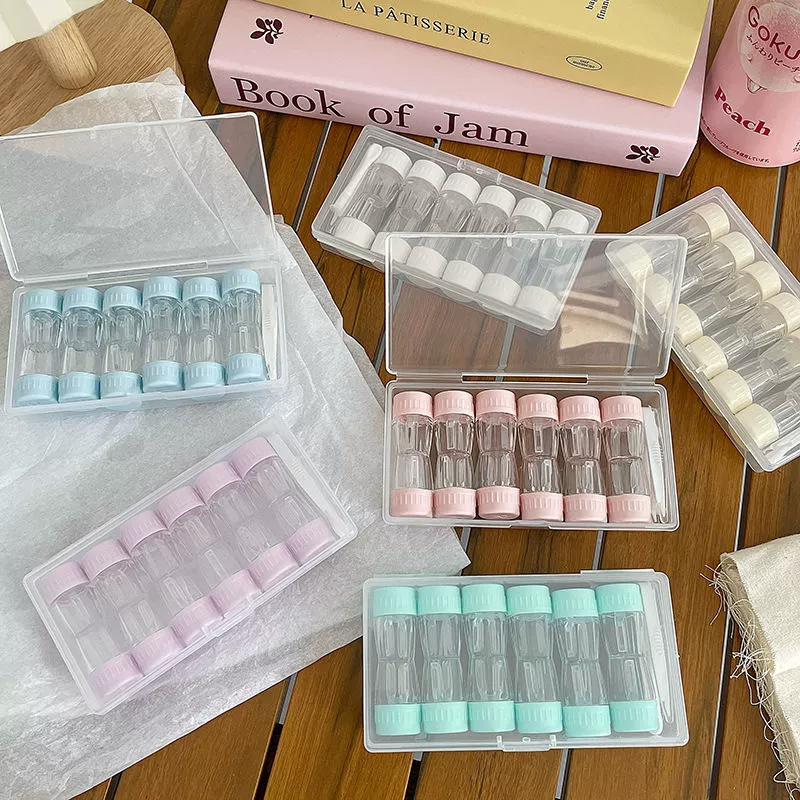 Свежий и простой большой контейнер для жестких контактных линз RGP, высококачественный портативный прозрачный футляр для контактных линз в стиле ins