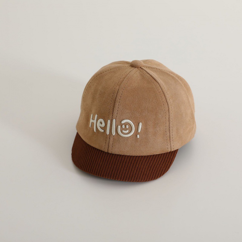 Sombreros para bebés bordados primavera y otoño Hello baby gorra gorra gor
