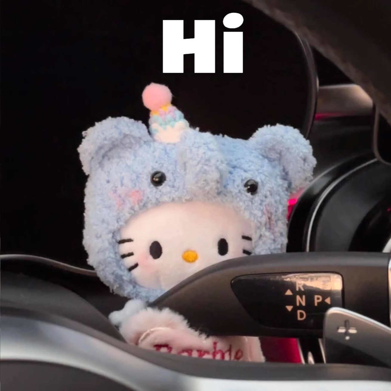 Elefante Kitty coche guarnición muñeca guarnición muñeca guarnición luces de dirección regalo de coche nuevo para amigos