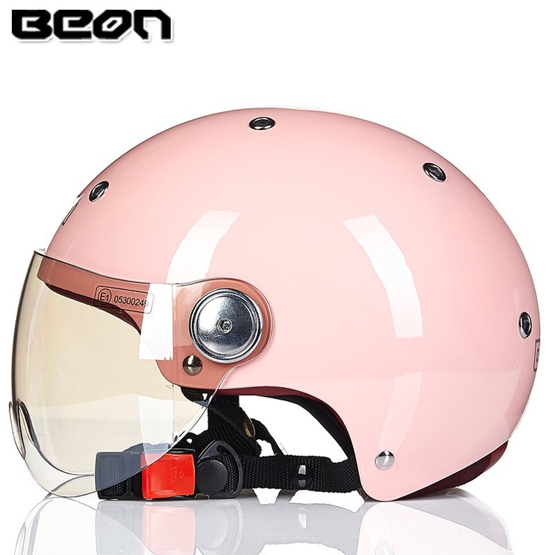Casco de la motocicleta BEON 3C certificado de los hombres y las mujeres medio casco Four Seasons universal de la motocicleta del coche eléctrico del verano casco B103