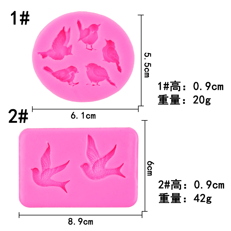 Nueva golondrina pájaro silicona molde Mesa decoración colgante hecho a mano epoxi DIY accesorios de la joyería decoración del molde