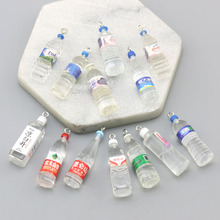 DIY饰品配件 树脂仿真立体矿泉水瓶 手工钥匙扣包包耳环挂件吊坠