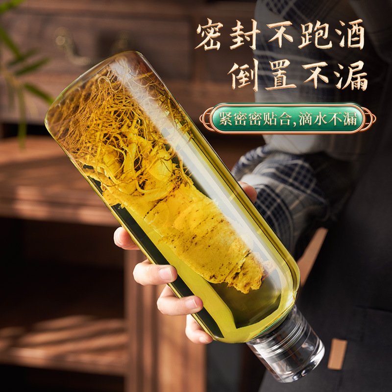 Botella de vino de vidrio botella vacía botella especial de licor de alta calidad envasado separado sellado contenedor de almacenamiento de licor de grado alimenticio