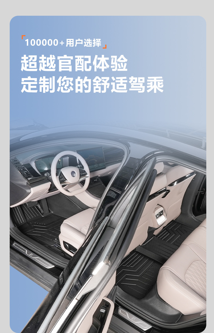 Suitable for Byd Han Dmi/Han Ev/Dm/Han L Full Surround Champion Glory Modified Carpet Tpe Car Floor Mats