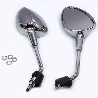 Motorcycle rearview mirror mirror suitable for Vespa - electroplated-short-rod