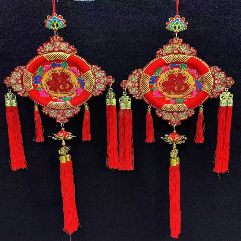 두꺼운 입체 나무 중국 매듭 펜던트 30#