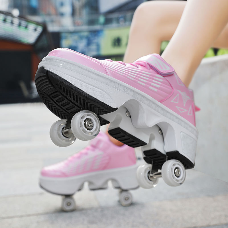 Boothead polea para niños, deformación, patinaje en cuatro ruedas, patinaje sobre ruedas con ruedas, patinaje sobre ruedas para hombres y mujeres, Amazon automático