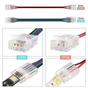 2P 4Pin Rgb 5050 Light Strip Solderless Crystal Buckle Light Strip Docking Power Guide Wire Hippopotamus Buckle 2835