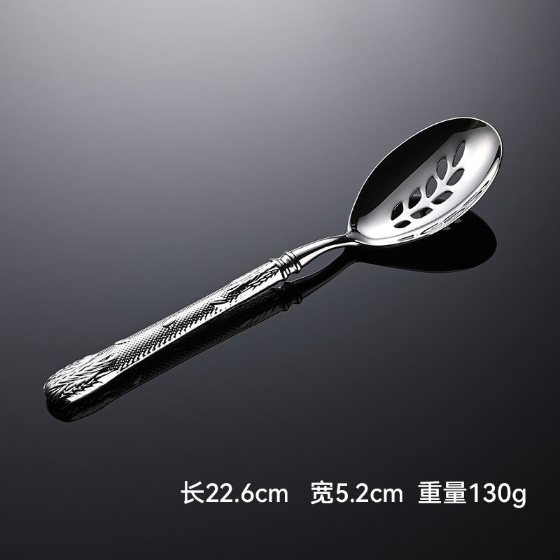 エン小麦穂 304 洋食器 ステーキナイフ、フォーク、スプーン、ティースプーン、フォーク、高見えホテル鍛造食器 ナイフとフォークのコンプリートセット|undefined