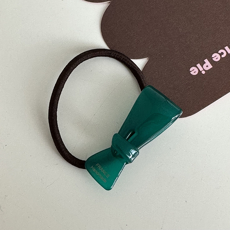 Corda per capelli con fiocco in acetato con texture gelatinosa semi-trasparente, elastico, colore fresco, elastico per capelli di base, accessori per capelli Nuovo_voghion.com