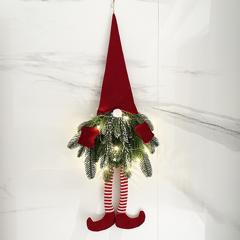 Christmas decorations Christmas wreath long legs faceless old man Christmas pendant Christmas wall hanging door pendant Christmas decorations Christmas wreath long legs faceless old man Christmas pendant Christmas wall hanging door pendant