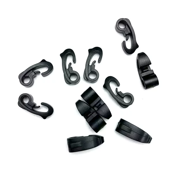 Manufacturers direct supply plastic hook buckle tactical outdoor two-way rope buckle umbrella rope elastic rope connection buckle accessories
