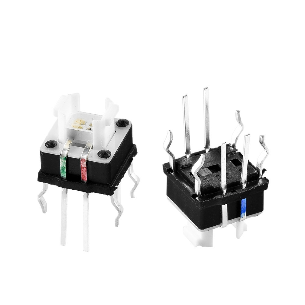 RGB三色带灯轻触开关6*6*7带灯轻触开关双色带灯轻触开关6*6*7