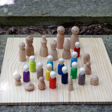 实木格板底板木质心理学教学演示隔板教具配件系统排列道具