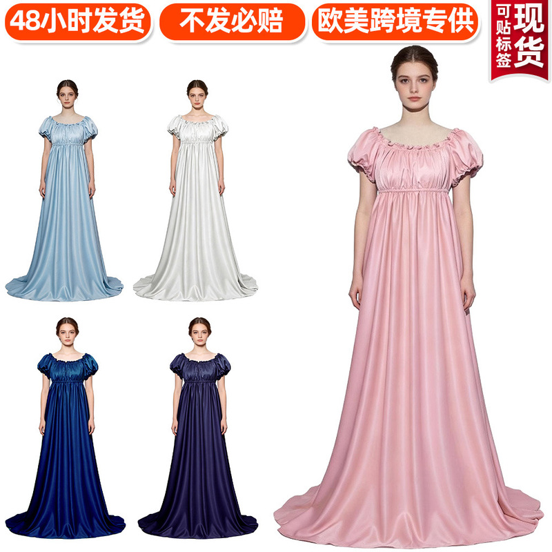 New Bridgerton Dress, Medieval Retro Ball Gown, Long Dress, Cosplay Stage Performance Costume New Bridgerton Dress, Medieval Retro Ball Gown, Long Dress, Cosplay Stage Performance Costume