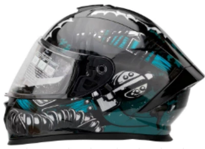 Motorcycle Safety Supplies — Riding Electric Vehicle Helmet Personalized - blue-pipe-sneed-to-be-customized