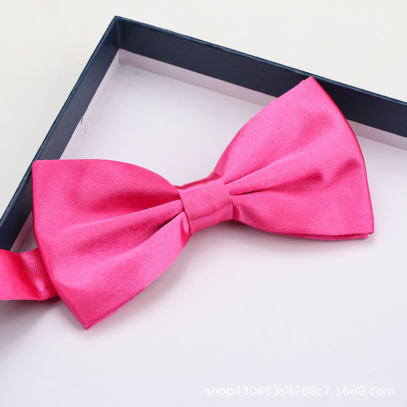 로즈 레드 글로시 나비넥타이