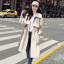 春秋外套女新款韩版时尚薄款英伦风大衣收腰显瘦中长款女风衣