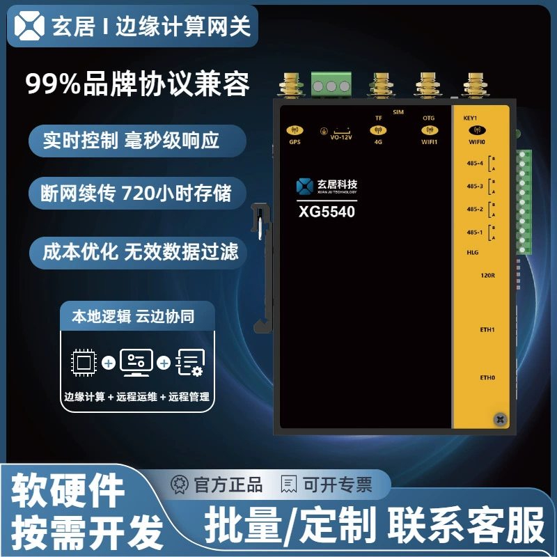 XG5540 Крайвая вычислительная шлюза Интернет вещей Ethernet версия поддерживает ModbusPLC отладку, загрузку и сбор
