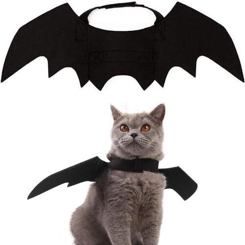 New cross-border pet clothing: Halloween-themed creative bat-shaped felt wings for cats, dogs, and small breeds—directly from the manufacturer