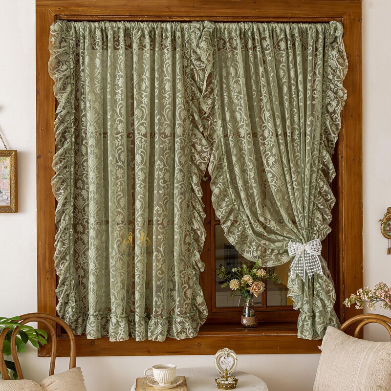 New Round Mirror Flower French Pastoral Lace Sheer Curtains for Living Room, Bedroom, Balcony, Semi-Blackout Window Curtains, Manufacturer Cross-Border New Round Mirror Flower French Pastoral Lace Sheer Curtains for Living Room, Bedroom, Balcony, Semi-Blackout Window Curtains, Manufacturer Cross-Border