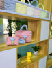 Capacious brand cute handheld cosmetic bag, storage system, pencil case, new collection, flowered