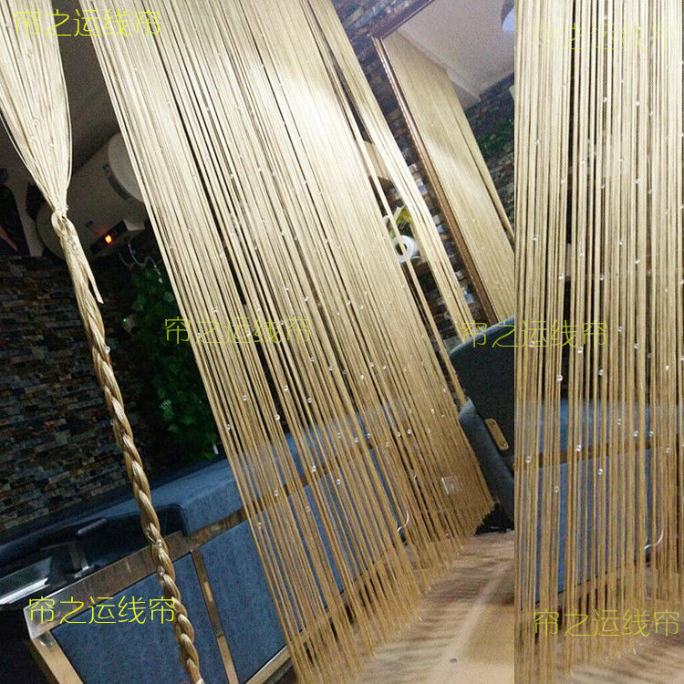 水晶珠线帘门帘珠帘隔断帘装饰帘玄关帘加密挂帘卧室线帘子流苏帘
