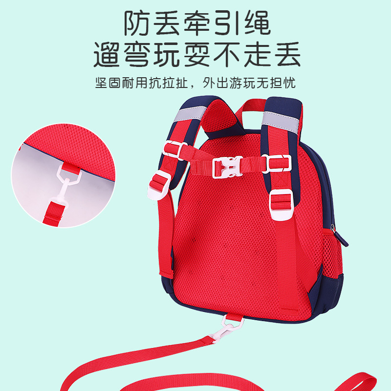 Dinosauro de rojo, mochila de dibujos animados para niños pequeños, mochila de hombro para niños de 2 - 3 - 5 años de edad