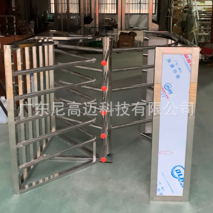 只出不进半高单向门 机械式不锈钢回转闸逆时针旋转门 车站单行门