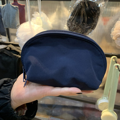 日式無印零錢包良品便攜口紅收納包手包弧形小尺寸錢包