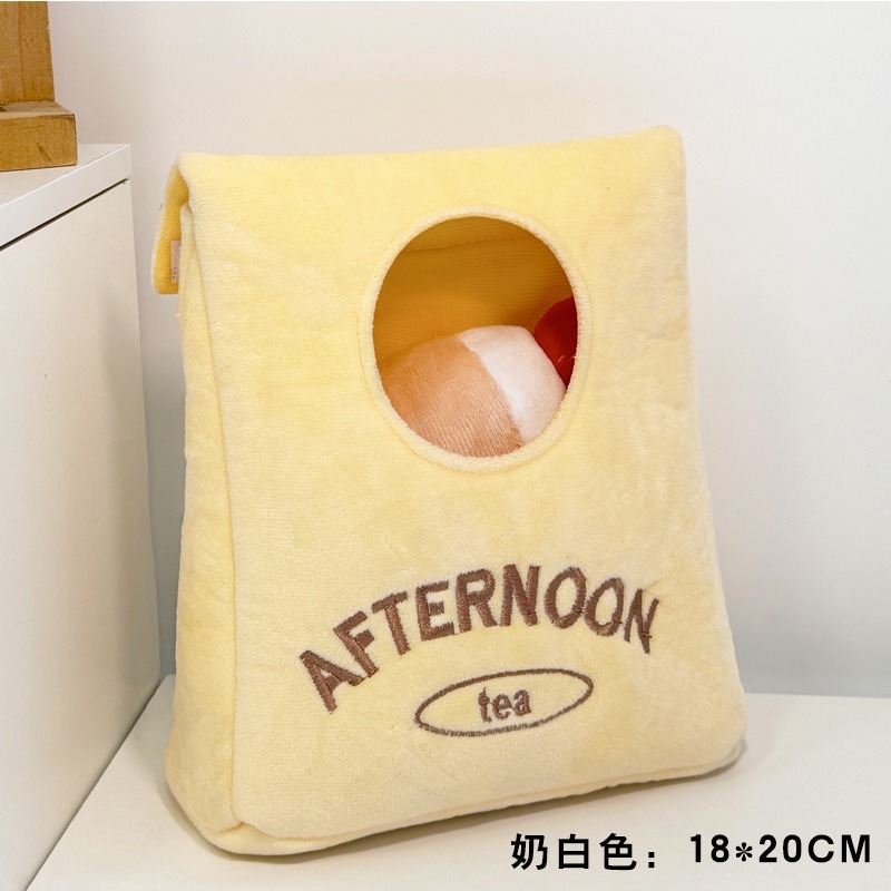 베이지색 음식 가방