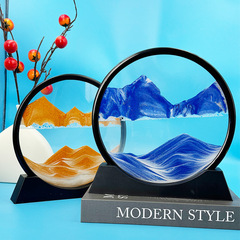 流砂絵画装飾品リビングルームの装飾品クリエイティブ 3D 立体砂時計絵画アニメーションホームギフト装飾砂時計装飾品