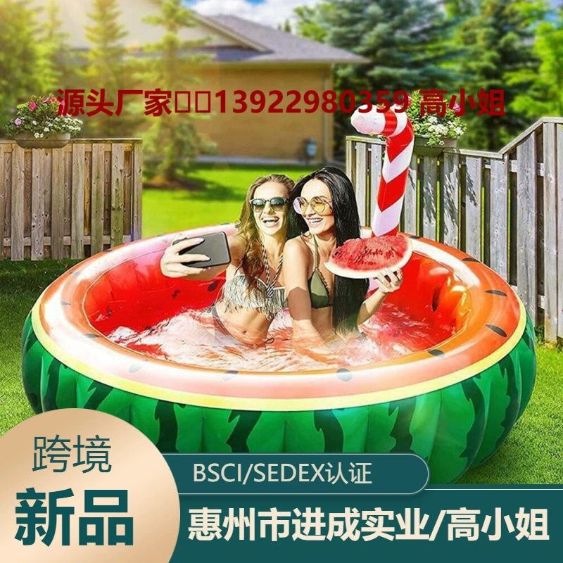 Новый ПВХ надувной бассейн летом охлаждение арбуз форма плавательный фонтан ванна весело детская Ванна