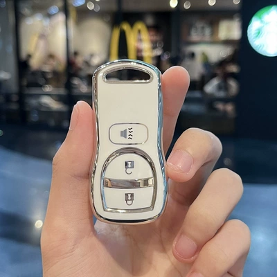 Car key bag — R30 Car Key Case - nissan-g-smart-3-key-white-single-shell
