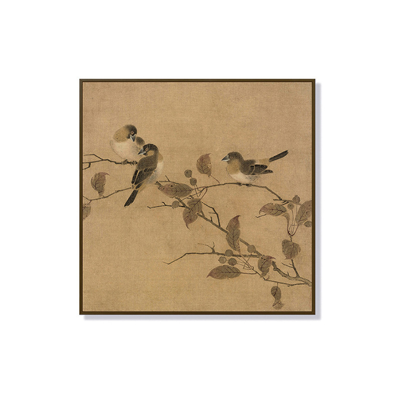 宋代美学花鸟装饰画复古禅意国风挂画新中式茶室办公室书房壁画|undefined