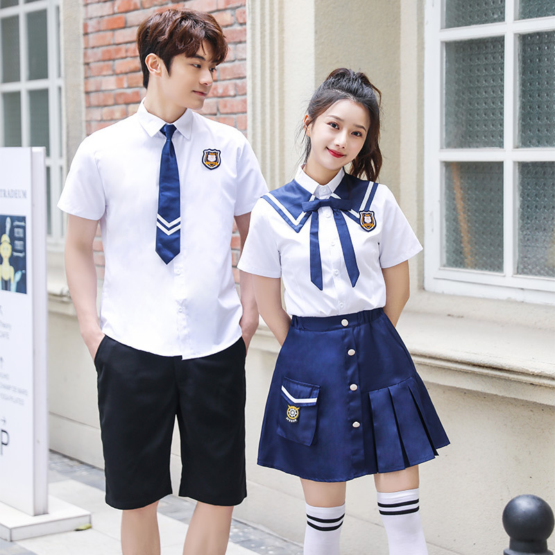 New Primary and High School Student Uniform Set in British Style, Unisex Student Clothing Graduation and Performance Uniforms for Spring and Summer