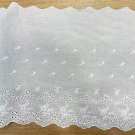 新品镂空欧式花朵棉布蕾丝花边布料复古宫廷风刺绣裙摆辅料条码