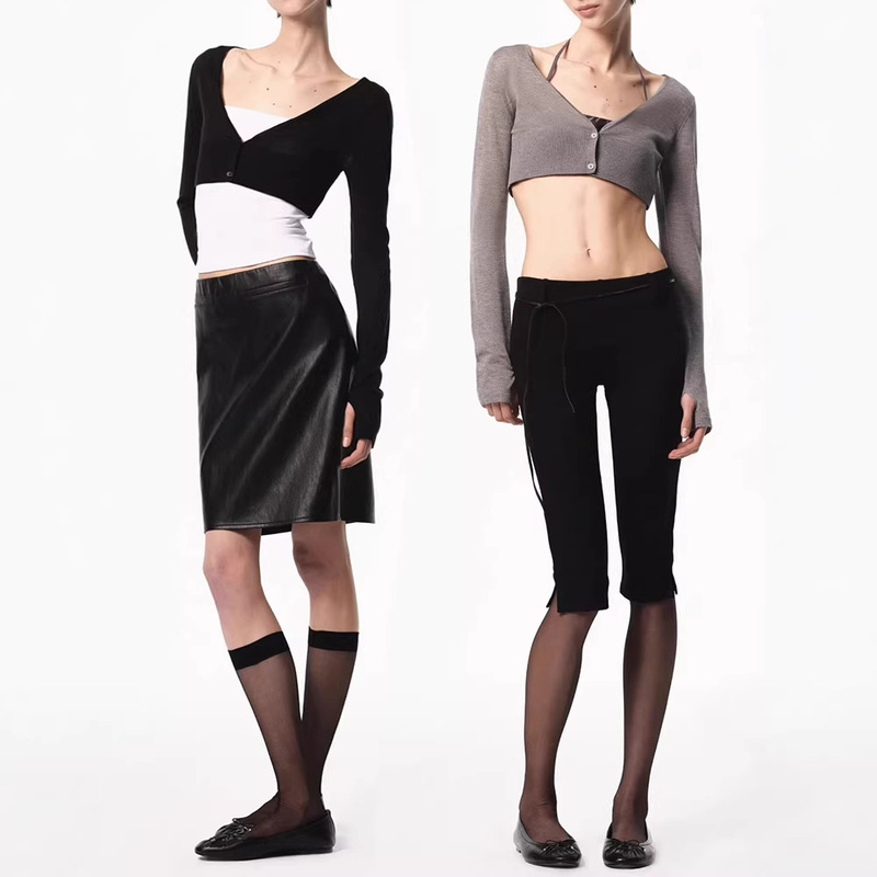 In-Stock Stylish Short Knitted Shawl Cardigan for a High-End Look, Layered Wear, Small Cardigan, Vest, and Tank Top