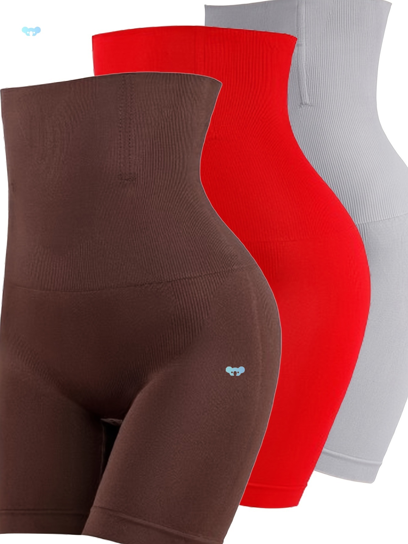 3pcs Women 's Plus Size Shapewear Shorts - High Waist Tummy