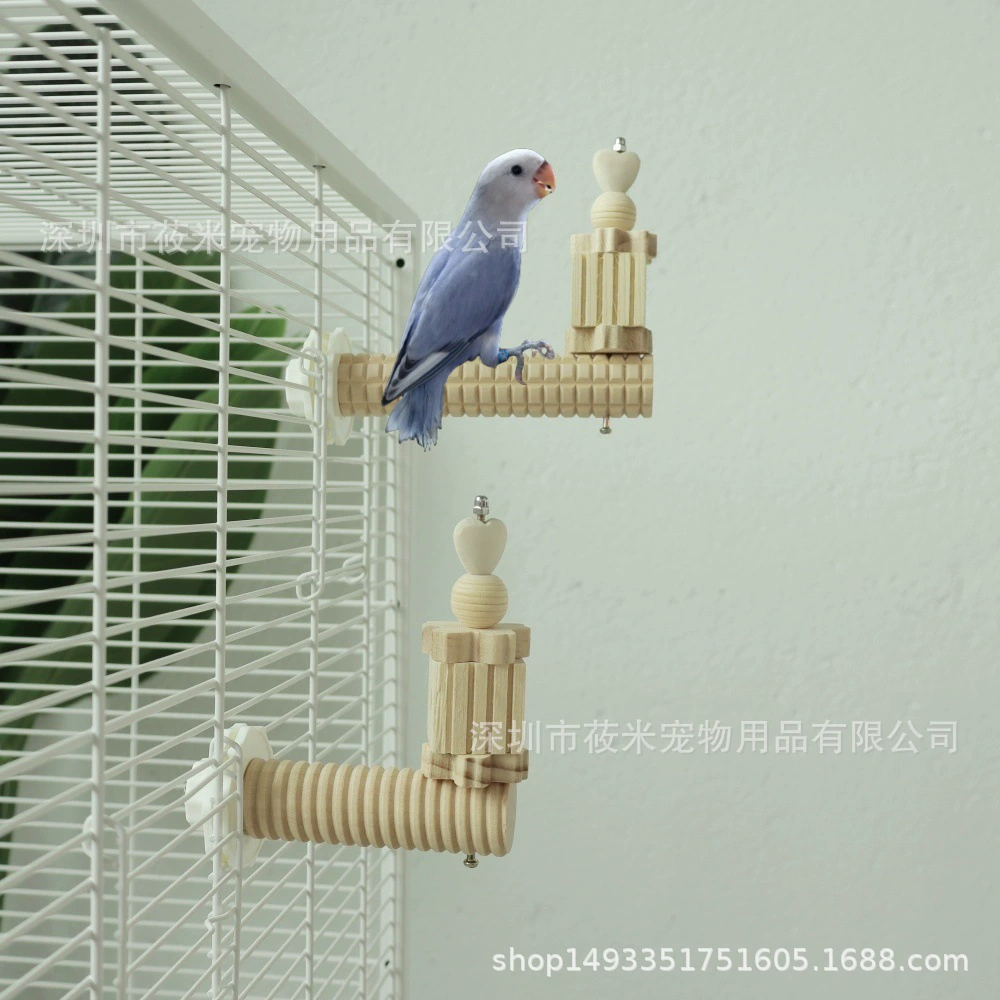 Птицы для домашних птиц используют резьбовую щель для стебельки из дерева из цельного дерева с винтами