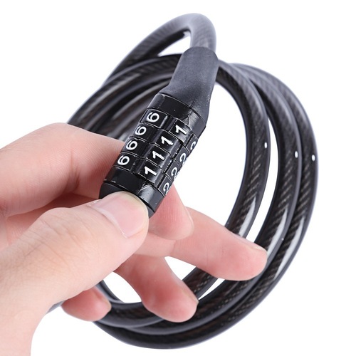 Cross-border bicycle lock, one meter long four-digit combination lock, chain lock, electric bicycle cable lock, bicycle anti-theft lock