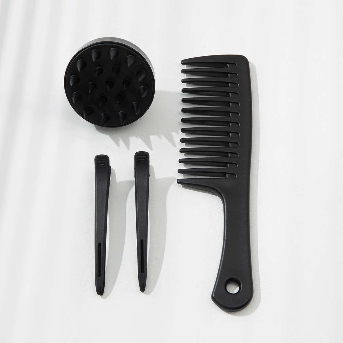 Dolia smooth hair wide-tooth comb brush styling makeup duck clip plus silicone massage shampoo brush three-piece set