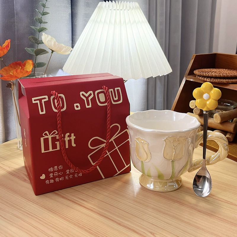 High quality ceramic wineglass, Birthday gift