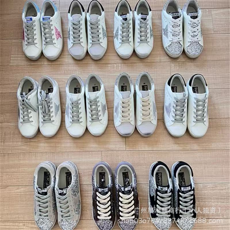 High-End Version Ggdbb Star Distressed Sneakers with Sequins, Unisex Couple Style, Flat-Soled Dirty Shoes with Hidden Height Increase for Outdoor Wear High-End Version Ggdbb Star Distressed Sneakers with Sequins, Unisex Couple Style, Flat-Soled Dirty Shoes with Hidden Height Increase for Outdoor Wear